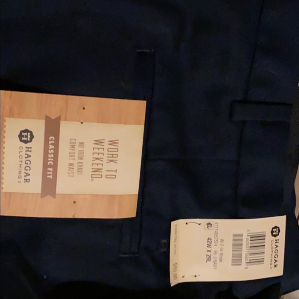Haggar Navy khaki NWT